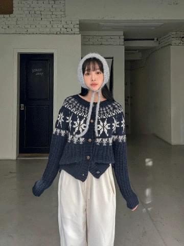 プリンノルディックカーディガン カーディガン / ベスト カーディガン レディース｜韓国 byclothes｜コ..