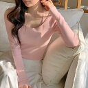ヘイマンストラップUネックニット ニット Tシャツ レディース|韓国 MORENNE|コーディブック(4)