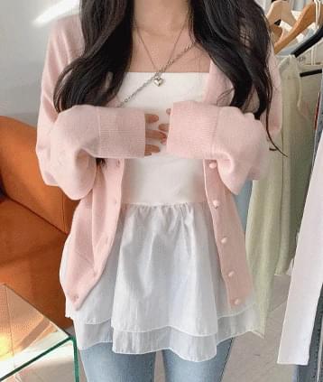 リコタチーズcd カーディガン / ベスト カーディガン レディース｜韓国 CWITHC｜コーディブック