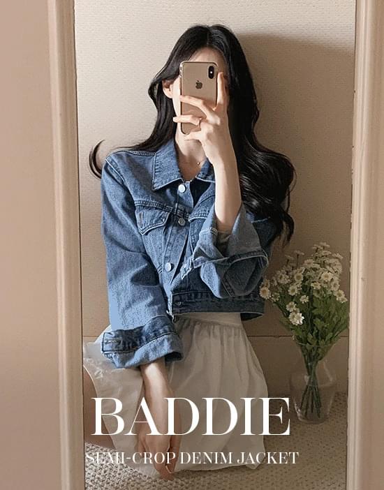 春セミクロップジャケット ジャケット デニムジャケット レディース｜韓国 FROMDAYONE｜コーディブック