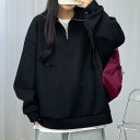 王リブジップアップ執業ニットスウェットシャツ ニット フードパーカー レディース|韓国 BULLANG GIRL|コーディブック