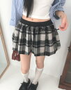 ベレットチェックバルーンパンプキンミニスカート スカート フレアスカート レディース|韓国 wonderwonder|コーディブック