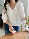 ジエル ハッシャールック フリル カラ コンチョウ レース ブラウス ...(4)