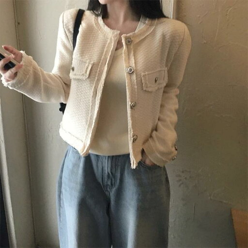 ケルスツイードクロップジャケット-2 color ジャケット カーディガン レディース|韓国 henique|コーディブック ケルスツイードクロップジャケット-2 color ジャケット カーディガン レディース|韓国 henique|コーディブック