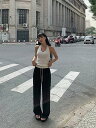 ベスバンディングスラックス パンツ レディース|韓国 byclothes|コーディブック