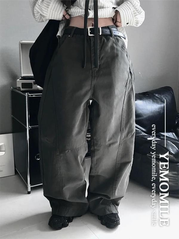 フォワードスリットパンツ パンツ レディース｜韓国 yemomile｜コーディブック