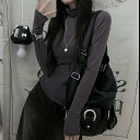 シースルーストレッチスリムインナーハイネックファルティ 長袖 Tシャツ Tシャツ レディース|韓国 ccomeng|コーディブック