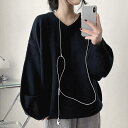 インドボクシーパンチバルーンVnit ニット フードパーカー レディース|韓国 HIJJOO|コーディブック