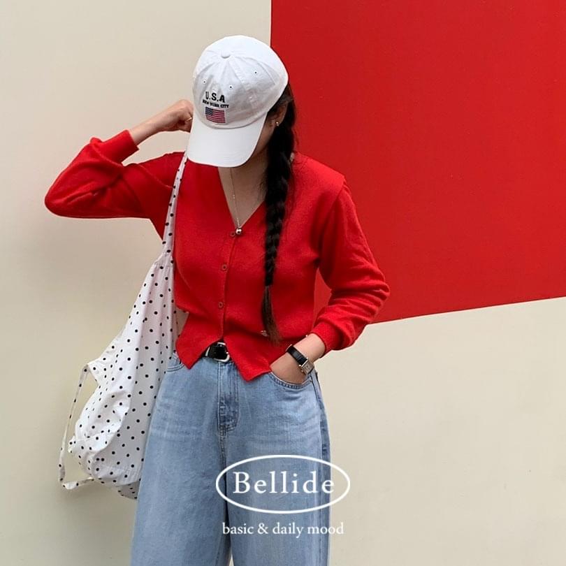 [ベルリッドmade/アンタアイテム] ベルリ リネン Vネック 長袖 カーディガン カーディガン / ベスト カーディガン レディース｜韓国 BEIDELLI｜コーディブック