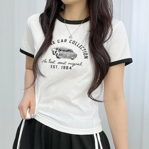 レーシング配色クロプティ 半袖 Tシャツ Tシャツ レディース｜韓国 BULLANG GIRL｜コーディブック