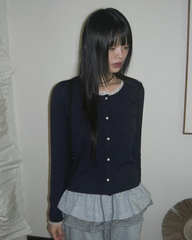 ニブシフォンレースニットカーディガン カーディガン / ベスト カーディガン レディース｜韓国 wonderwonder｜コーディブック