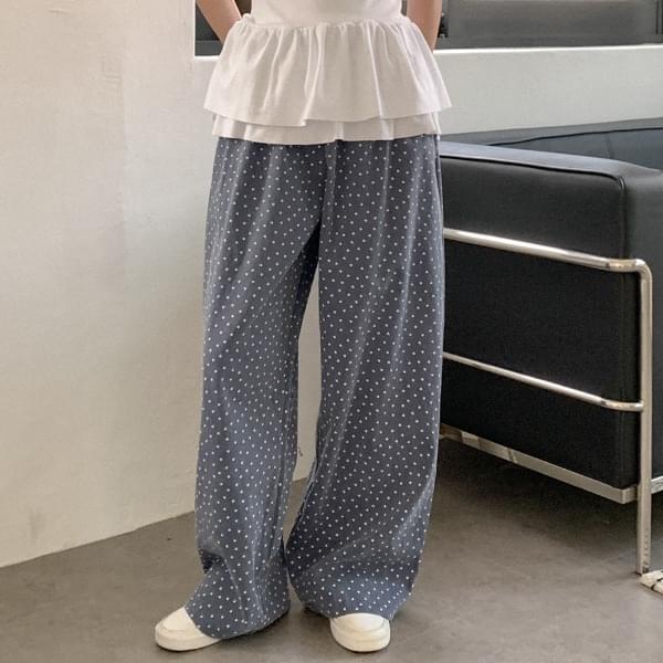 ゆずりコットンスターバンディングパンツ パンツ パジャマパンツ レディース｜韓国 HEYLADY｜コーディ..