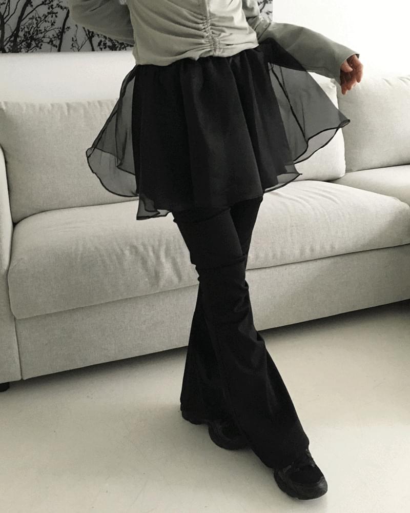 バイルオーガンザレイヤードフレアミニスカート スカート チュールスカート レディース｜韓国 wonderwonder｜コーディブック