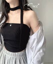 ムーブスカーフシャーリングゴルジリブチューブトップレイヤードセットツーピース ノースリーブ レディース|韓国 JASMINBELL|コーディブック