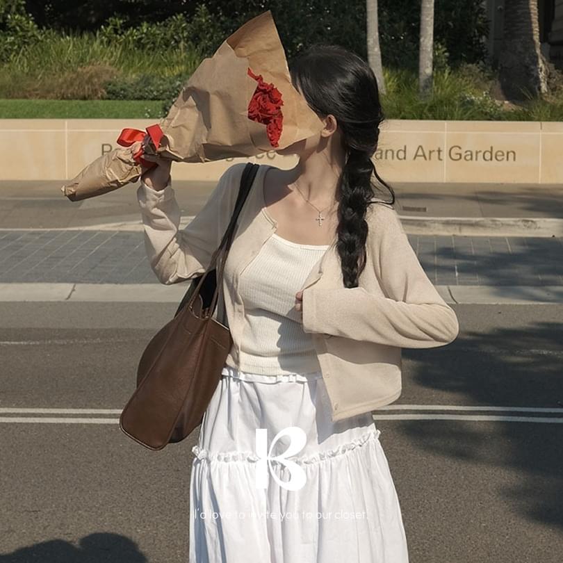 [春新作] [MADE] ネイチャー、ブクルラウンドネックカーディガン カーディガン / ベスト カーディガン レディース｜韓国 BEIDELLI｜コーディブック