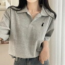 ウサギ刺繍ロゴオーバーフィット半袖Tシャツ 半袖 Tシャツ polo-shirt レディース|韓国 peelrang|コーディブック