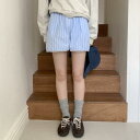 バスルストライプバンディングハーフパンツ ショートパンツ デニムショートパンツ レディース|韓国 HEYLADY|コーディブック