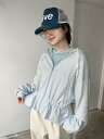 パンチドフリルフードジップアップ ジップアップ レディース|韓国 kim9hope|コーディブック(4)