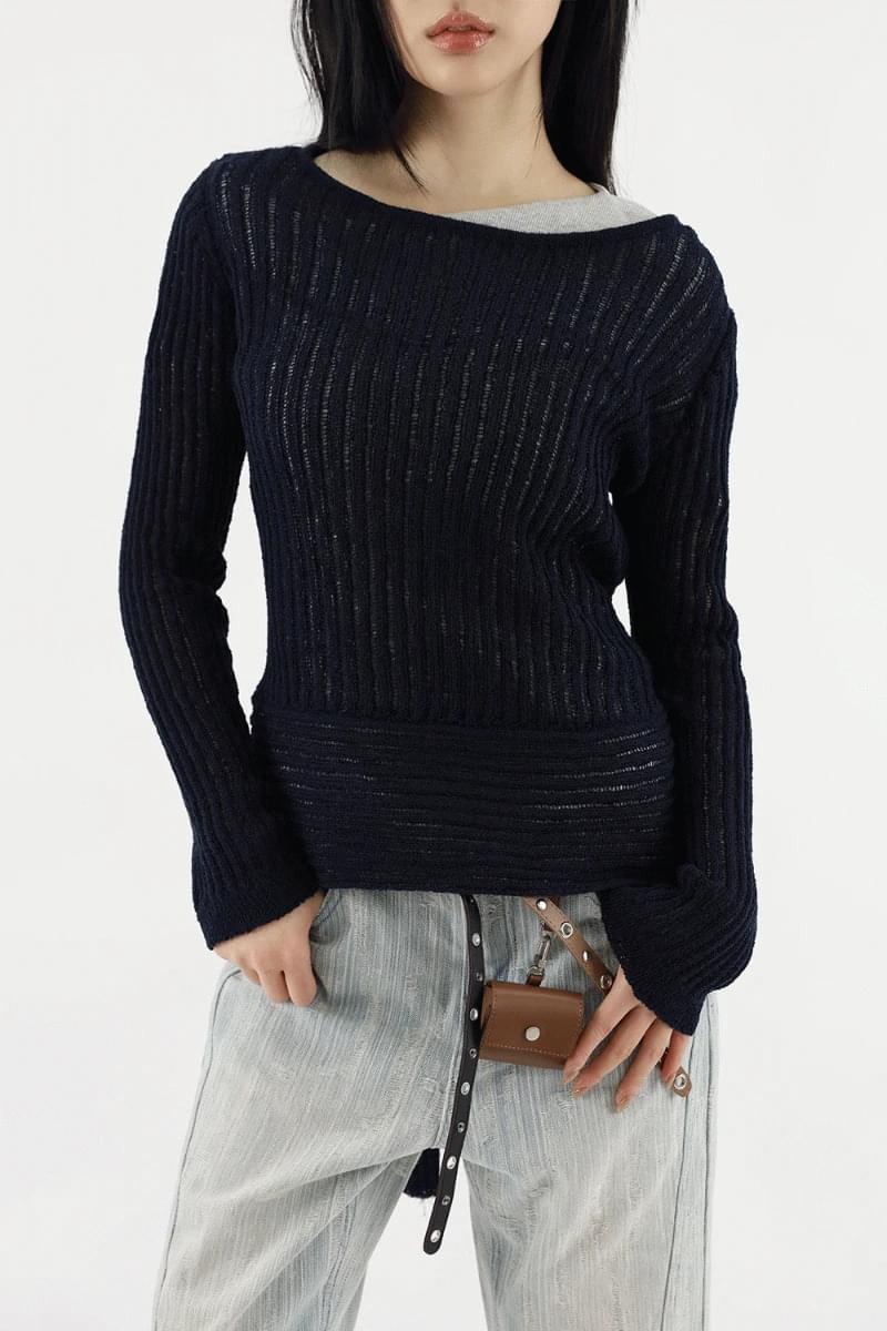 ケイストラップニット ニット セーター レディース｜韓国 COLOR iN ID｜コーディブック