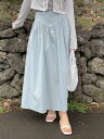 トッド春夏フレアシャーリングロングコットンスカート スカート レディース|韓国 frenchaube|コーディブック(4)