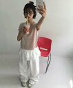 フォレンズナイロンワイドパラシュートパンツ パンツ バギーパンツ レディース|韓国 DAILYJOU|コーディブック