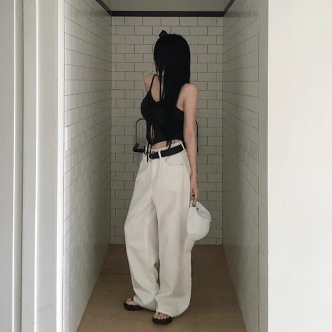 サントテンセルワイドロングパンツ-4 color パンツ ワイドパンツ レディース｜韓国 henique｜コーディブック