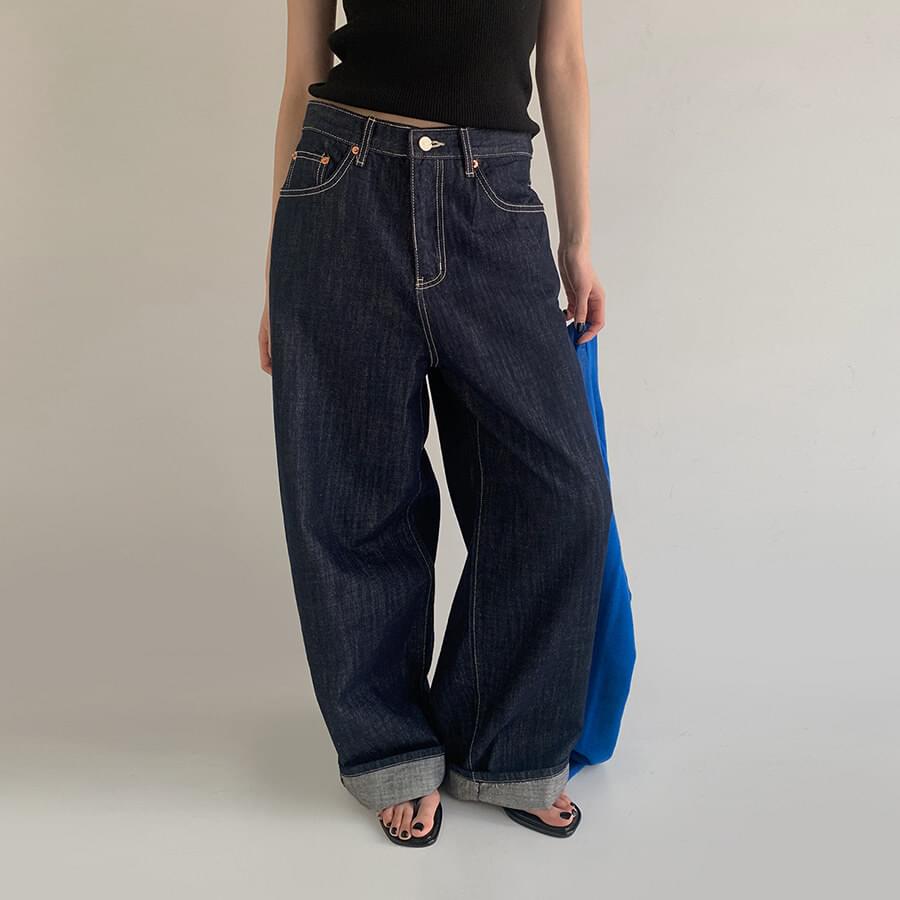 ロトセルビッジデニム デニムパンツ レディース｜韓国 WONLOG｜コーディブック