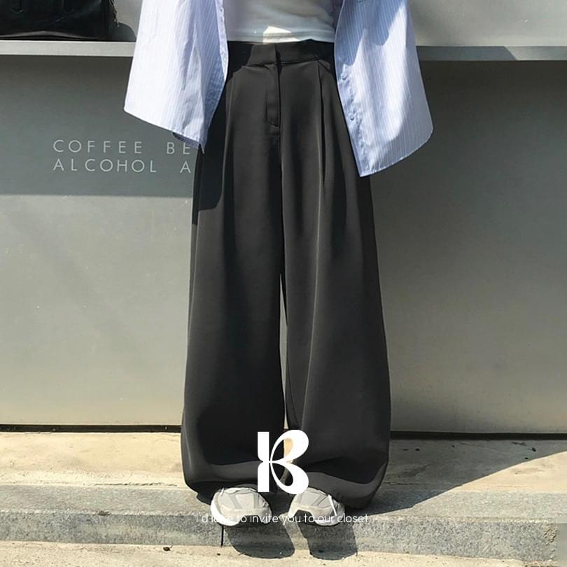 [春新作] [MADE] 夏ver、ダブルタックワイドスラックスパンツ パンツ ワイドパンツ レディース｜韓国 BEIDELLI｜コーディブック