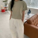 アクアナクロップ半袖Tシャツ 半袖 Tシャツ Tシャツ レディース|韓国 DAILYJOU|コーディブック