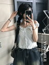 ドレミフリルスリーブレスブラウス ノースリーブ ブラウス レディース|韓国 yemomile|コーディブック(4)