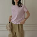 キャンパードベーシックラウンドペンダント1/2ティー 半袖 Tシャツ レディース|韓国 common unique|コーディブック(4)