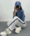 二列トレーニングパンツ パンツ スウェットパンツ レディース|韓国 COOKIEMARU|コーディブック