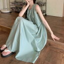 モンチノースリーブバックレスロングワンピース マキシワンピース レディース|韓国 Wansmall|コーディブック(4)