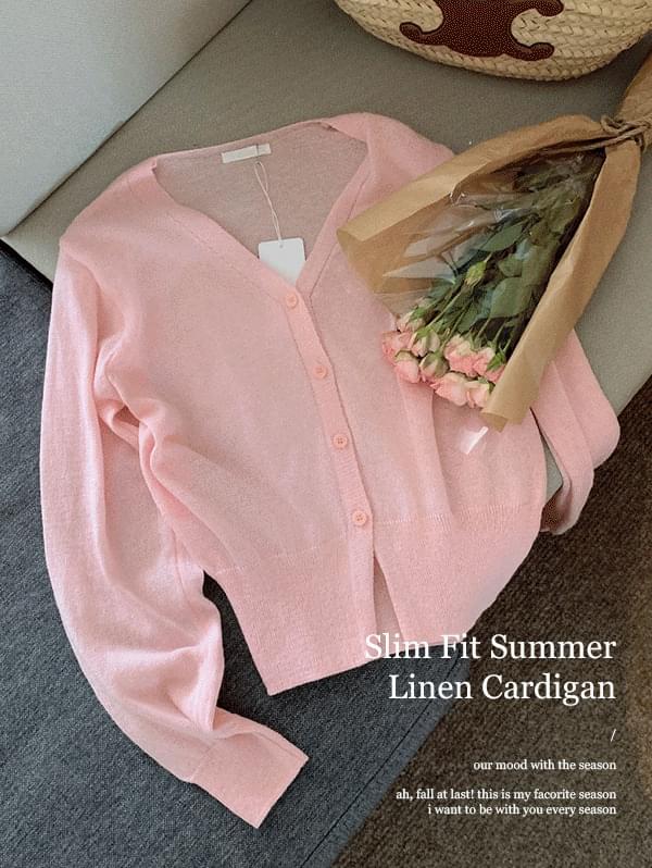 ラフィンエリフィットサマーリネンカーディガン - 8color カーディガン / ベスト カーディガン レディ..