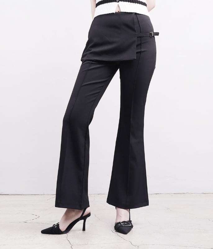 ロッピーラップレイヤードスラックス パンツ レディース｜韓国 NONCODE｜コーディブック