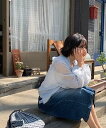 アブリン シースルー フリル ドット ウインドブレーカー ジャケット レディース|韓国 DAILYJOU|コーディブック(4)