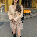 リボンレイヤードレイヤードクロップ長袖ニットカーディガンオープンボレロ春アウターデートルックガールフレンド開講女神桜ルックフラワーアレンジル6COL カーディガン / ベスト カーディガン レディース|韓国 wannabemuse|コーディブック