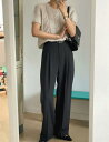 ロバーンピンタックスラックス パンツ スラックス レディース|韓国 jtamtam|コーディブック