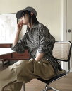 カーデルヴィンテージチェックギグシックオーバーフィット長袖シャツシャツ シャツ レディース|韓国 wonderwonder|コーディブック(4)