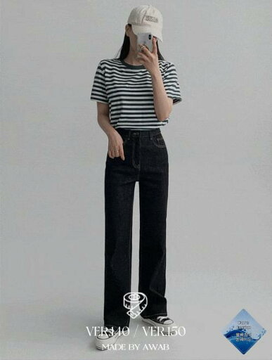 きれいなピュアノンフェードワイドロングパンツ デニムパンツ レディース|韓国 AWAB|コーディブック きれいなピュアノンフェードワイドロングパンツ デニムパンツ レディース|韓国 AWAB|コーディブック