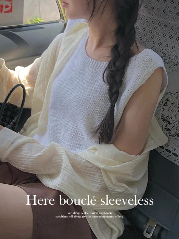 ヒアブークルスリーブレス ノースリーブ カーディガン レディース｜韓国 cocoblanc｜コーディブック