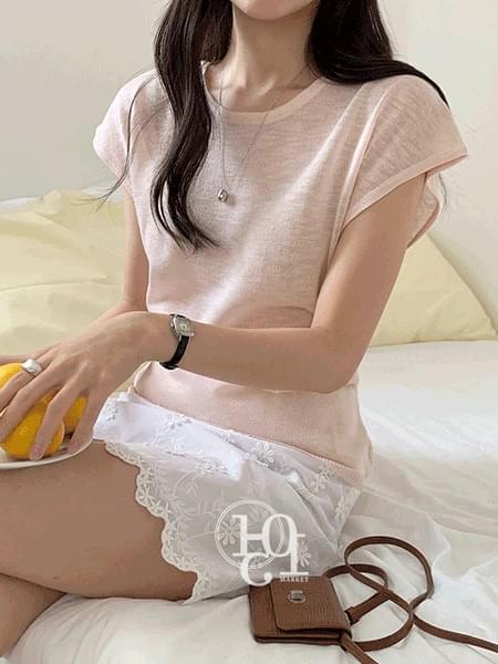 ラボッテラウンドニット ニット Tシャツ レディース｜韓国 1015MARKET｜コーディブック