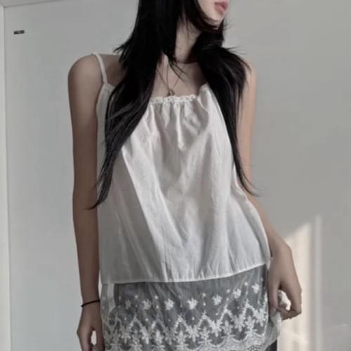 シャレイススリーブレスブラウス ノースリーブ ブラウス レディース｜韓国 E-PICK｜コーディブック