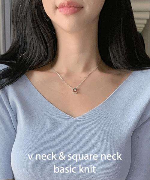 V&スクエアサムネイルt ニット レディース｜韓国 secon'de secon｜コーディブック