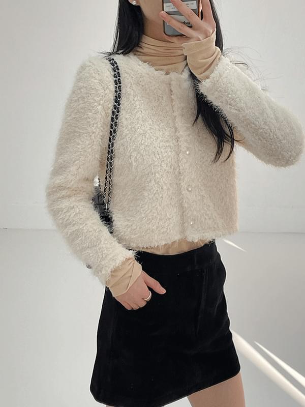 ビスククロップファーカーディガン カーディガン / ベスト カーディガン レディース｜韓国 inchant me｜コーディブック