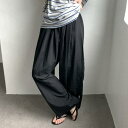 ハイブンナイロンワイドバンディングパンツ パンツ バギーパンツ レディース|韓国 HEYLADY|コーディブック