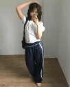 コットンレーストラックパンツ パンツ バギーパンツ レディース|韓国 DUGGY|コーディブック