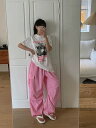 ナイロンレディ2WAYカーゴパンツ パンツ バギーパンツ レディース|韓国 byclothes|コーディブック