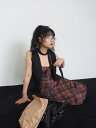 HIDDEN BUTTON VEST WITH TIE SCARF SET カーディガン / ベスト レディース|韓国 VIVIC|コーディブック(4)