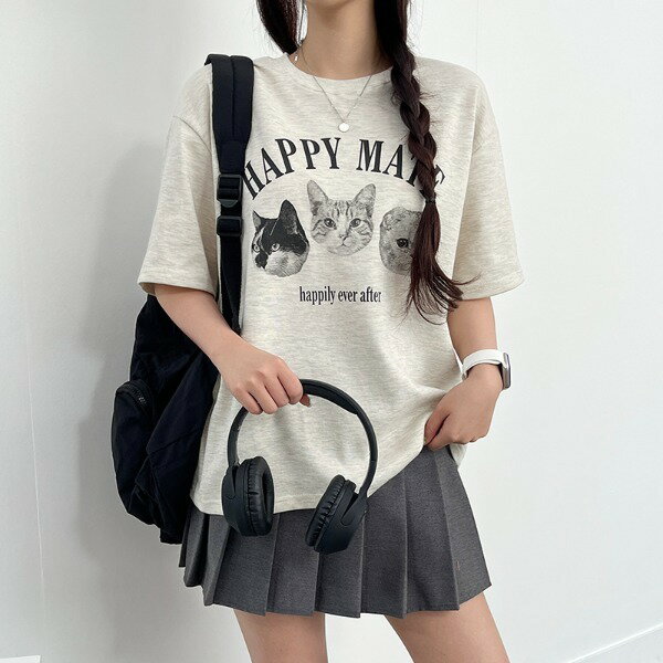 メイトキャット半袖Tシャツ 半袖 Tシャツ Tシャツ レディース｜韓国 BULLANG GIRL｜コーディブック(4)